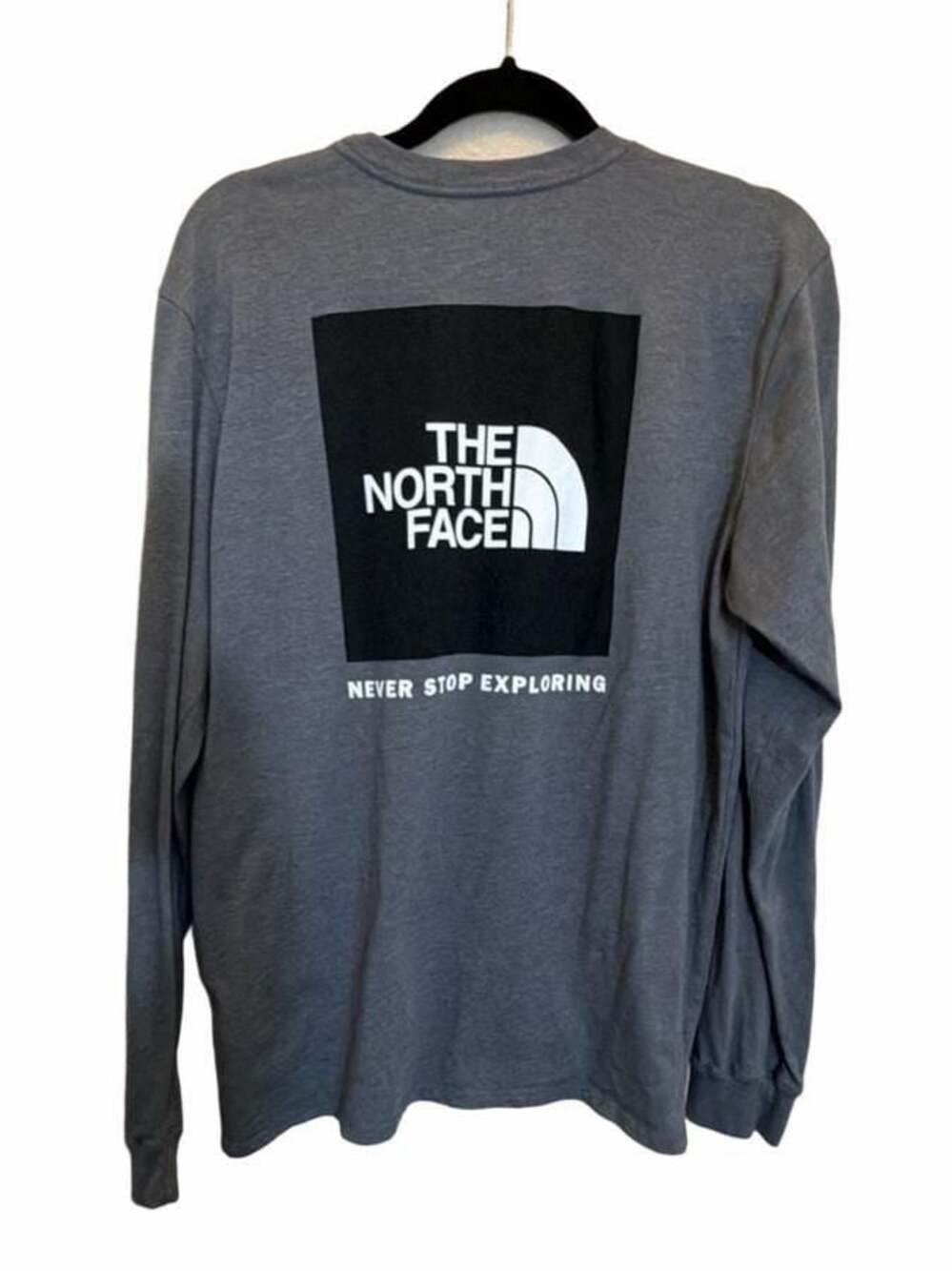 The North Face Men's Box NSE Long Sleeve Graphic T-Shirt Grey